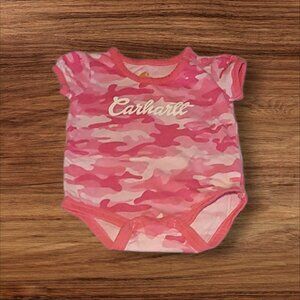 Carhartt Infant Girls Pink Camouflage Onesie Size 3 Months